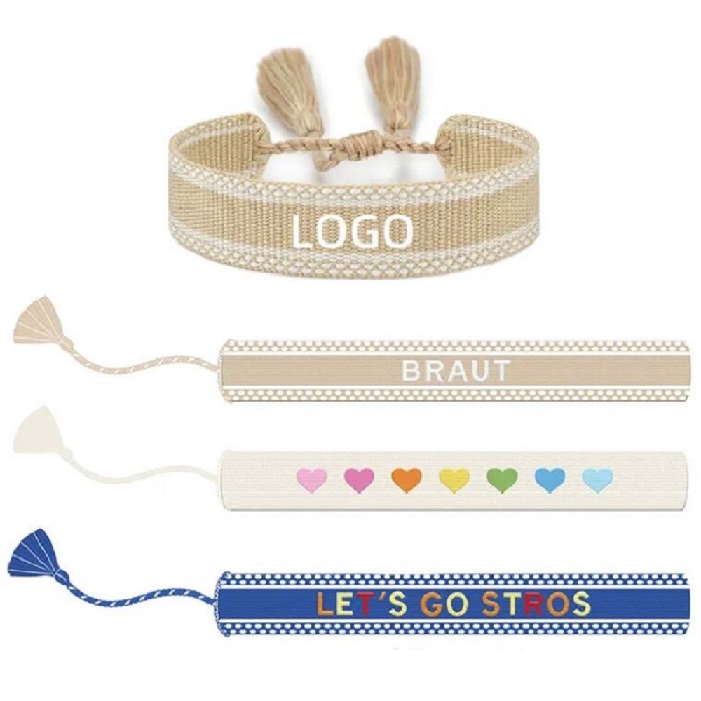 Customized Woven Bracelets Adjustable Tassel Friendship Bracelets for All Ages