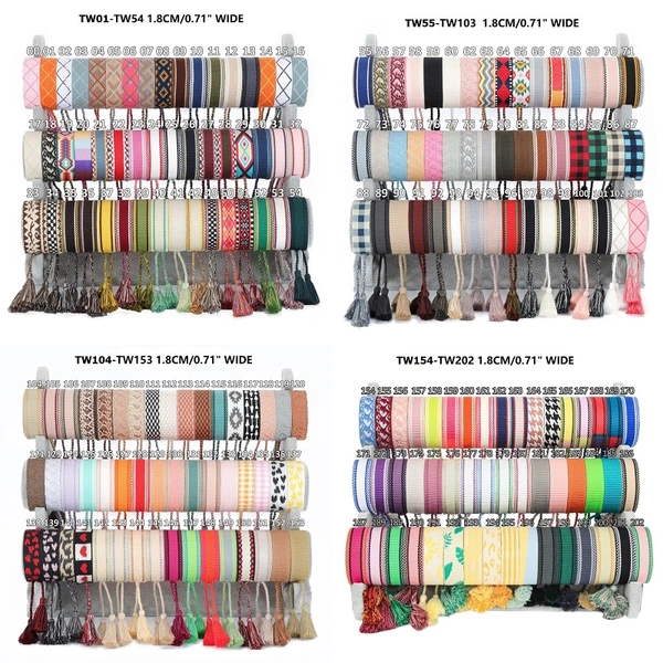 Customized Woven Bracelets Adjustable Tassel Friendship Bracelets for All Ages