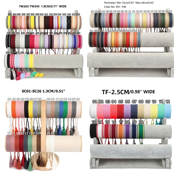 Customized Woven Bracelets Adjustable Tassel Friendship Bracelets for All Ages