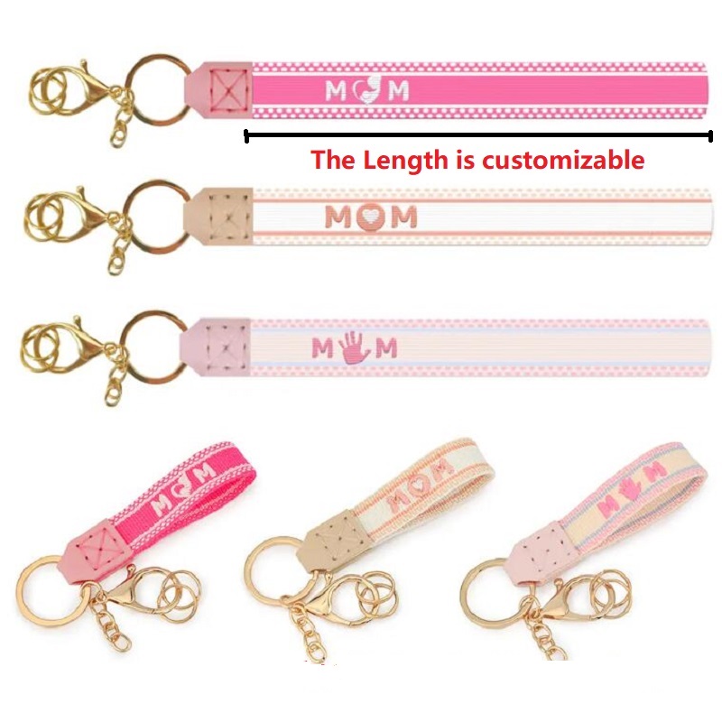 Custom Woven Keychain with Embroidery Personalized Keyring Key Holder & Bag Ornament