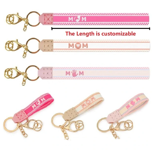 Custom Woven Keychain with Embroidery Personalized Keyring Key Holder & Bag Ornament