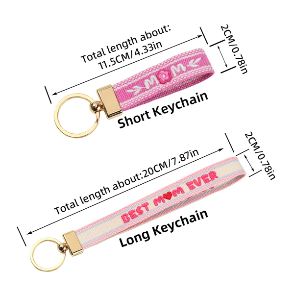 Custom Woven Keychain with Embroidery Personalized Keyring Key Holder & Bag Ornament