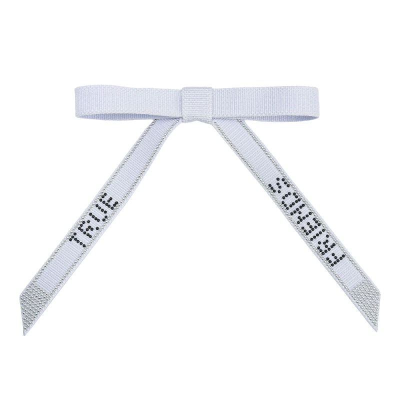 Custom Embroidered Bow Hair Clip – Stylish Hair Accessory with Inspirational Words