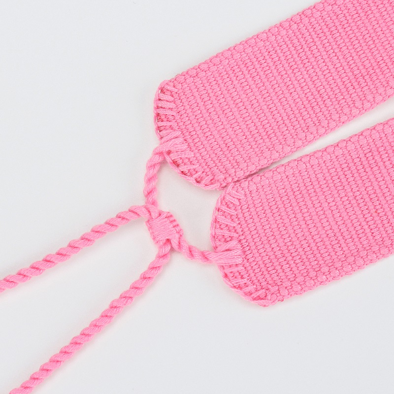 Custom Woven Embroidered Hat Band with Adjustable Tassels– Hat Accessory