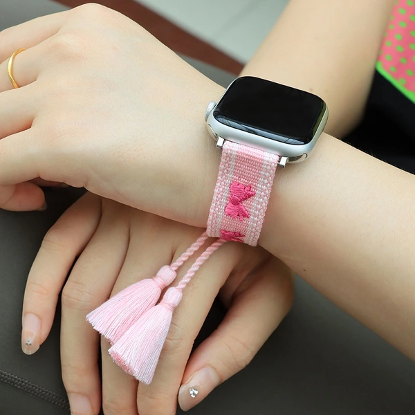 Personalized Embroidered Watch Straps, Custom Woven Watch Strap, Gift for Men & Women