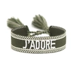 Lettering Tassel Woven Bracelet Embroidered Friendship Bracelets
