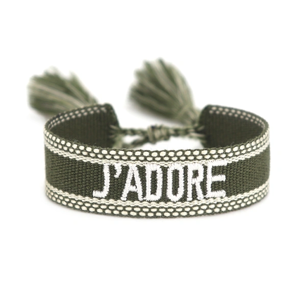 Lettering Tassel Woven Bracelet Embroidered Friendship Bracelets
