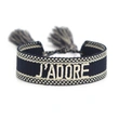 Lettering Tassel Woven Bracelet Embroidered Friendship Bracelets