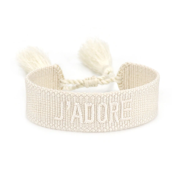 Lettering Tassel Woven Bracelet Embroidered Friendship Bracelets