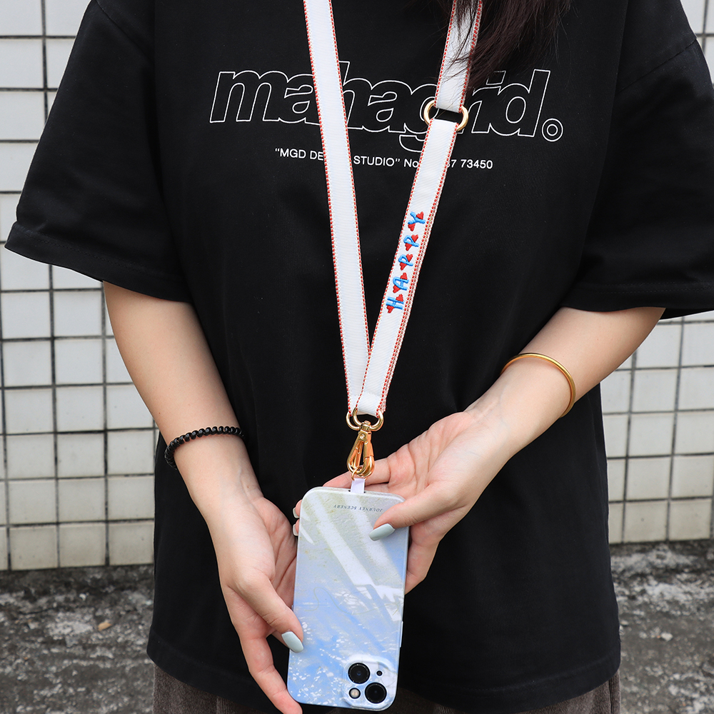 Custom Breathable Embroidered Lanyard Strap, Bag Strap & Phone Lanyard, Personalized Accessory