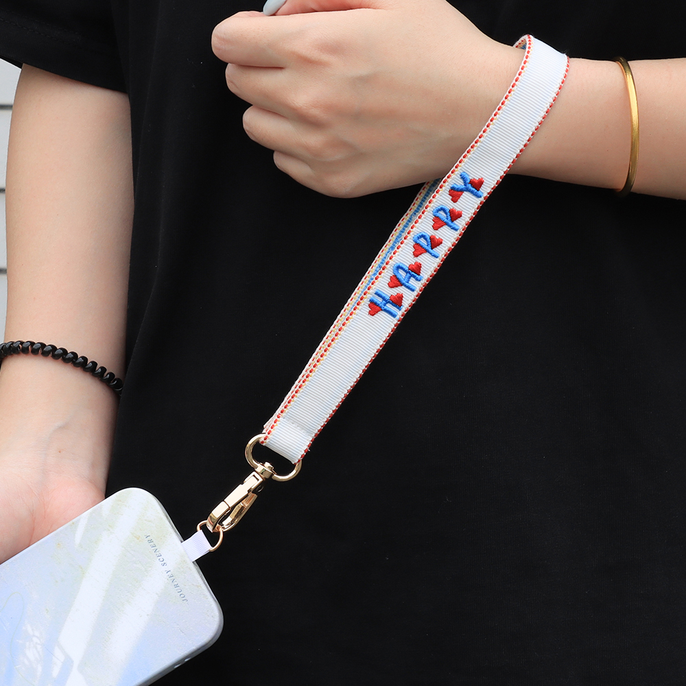 Custom Breathable Embroidered Lanyard Strap, Bag Strap & Phone Lanyard, Personalized Accessory