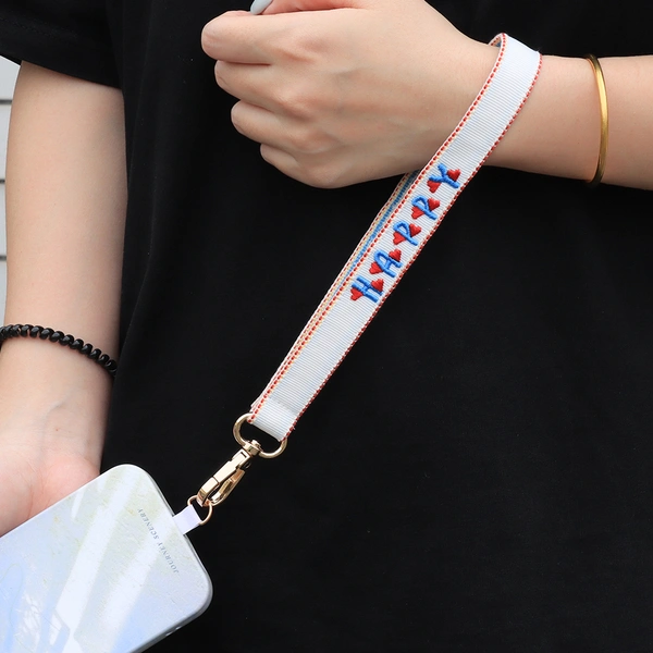 Custom Breathable Embroidered Lanyard Strap, Bag Strap & Phone Lanyard, Personalized Accessory