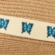 Personalized Hat Band with Embroidered Butterflies, Flowers, Evil Eye Motifs, and Custom Lettering – Adjustable to Fit Most Hats