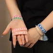 Lettering Tassel Bracelet with Embroidered HAPPY WWJD DREAMER LOVE BESTIES Adjustable Friendship Bracelets