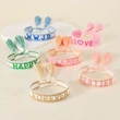 Lettering Tassel Bracelet with Embroidered HAPPY WWJD DREAMER LOVE BESTIES Adjustable Friendship Bracelets