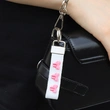Embroidered Keychain Wrist Strap – Cute Heart & Star Designs with Stainless Steel Ring