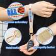 Game Day Embroidered Keychain with Stainless Steel Ring, Key Holder, bag decoration