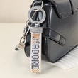 Rhinestone Lettering Keychain with Stainless Steel Ring, Key Holder, bag decoration, ID card holder