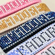 Rhinestone Lettering Keychain with Stainless Steel Ring, Key Holder, bag decoration, ID card holder