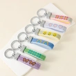 Rhinestone Lettering Keychain – Ideal as a Key Holder, Bag Charm, or ID Card Accessory