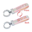 Rhinestone Lettering Keychain – Ideal as a Key Holder, Bag Charm, or ID Card Accessory