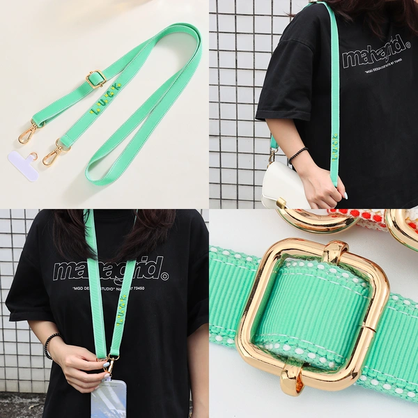 Breathable Embroidered Lettering Lanyard Strap, Bag Strap & Phone Lanyard