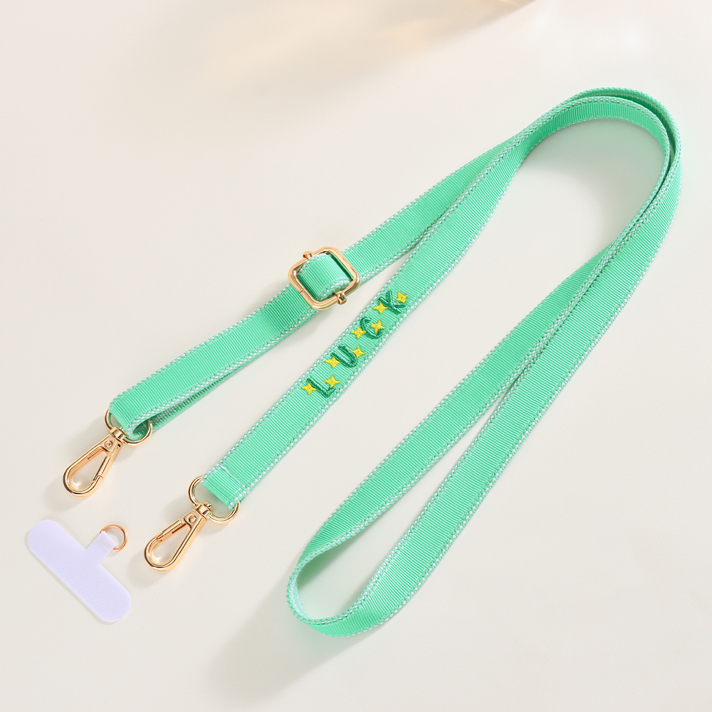 Breathable Embroidered Lettering Lanyard Strap, Bag Strap & Phone Lanyard