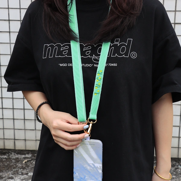 Breathable Embroidered Lettering Lanyard Strap, Bag Strap & Phone Lanyard