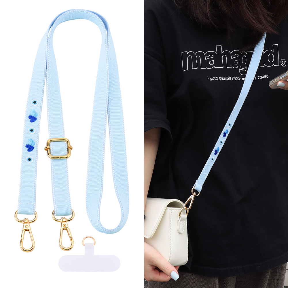 Evil Eye Themed Embroidered Lanyard Strap, Bag Strap & Phone Lanyard