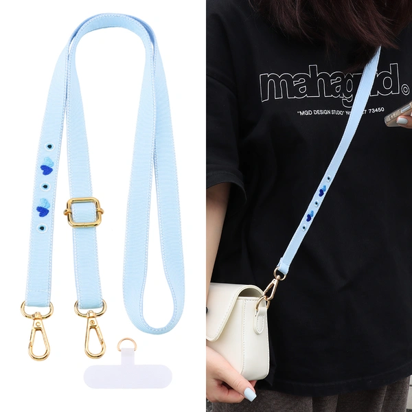 Evil Eye Themed Embroidered Lanyard Strap, Bag Strap & Phone Lanyard