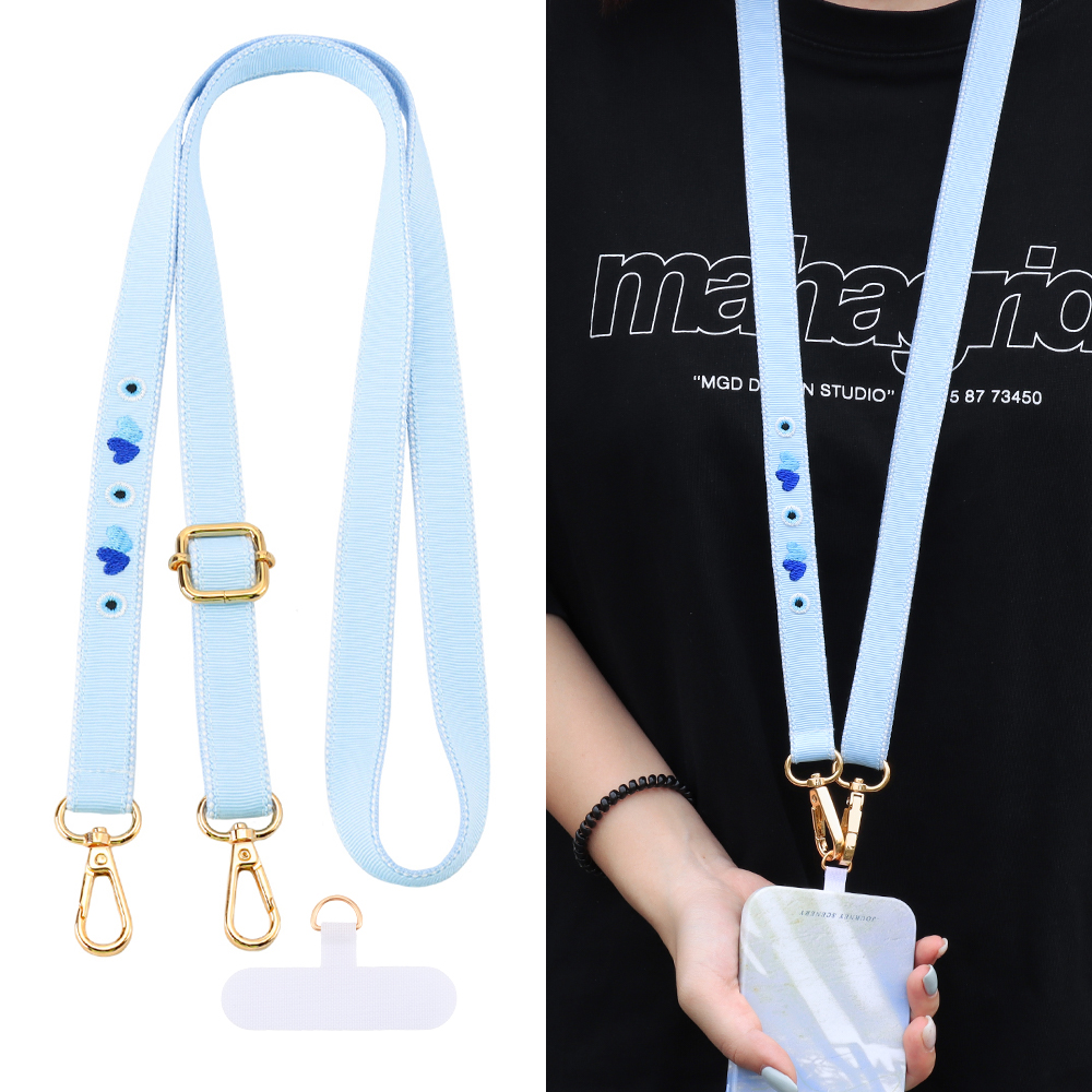 Evil Eye Themed Embroidered Lanyard Strap, Bag Strap & Phone Lanyard
