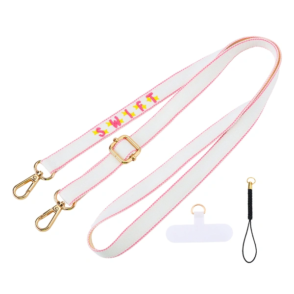 SWIFT Themed Embroidered Lanyard Strap, Bag Strap & Phone Lanyard, 3-in-1 Gift for Swifties