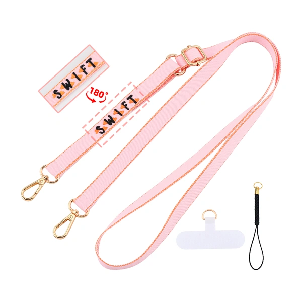 SWIFT Themed Embroidered Lanyard Strap, Bag Strap & Phone Lanyard, 3-in-1 Gift for Swifties