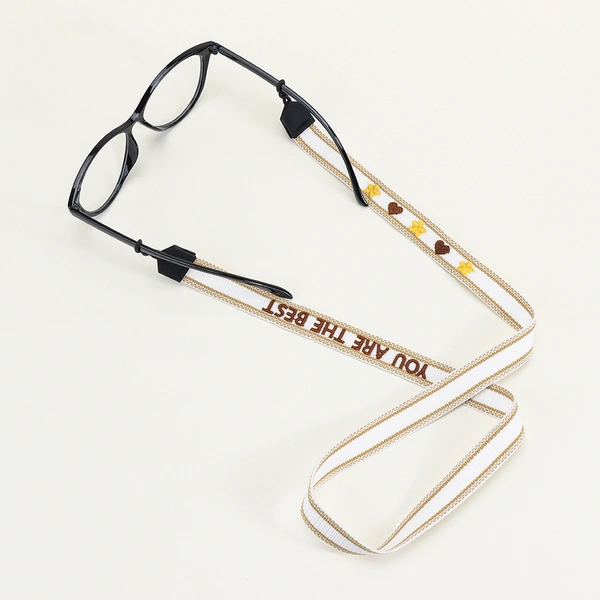 Sunglasses & Eyeglasses Holder Straps for Men Women With Embroidery Words