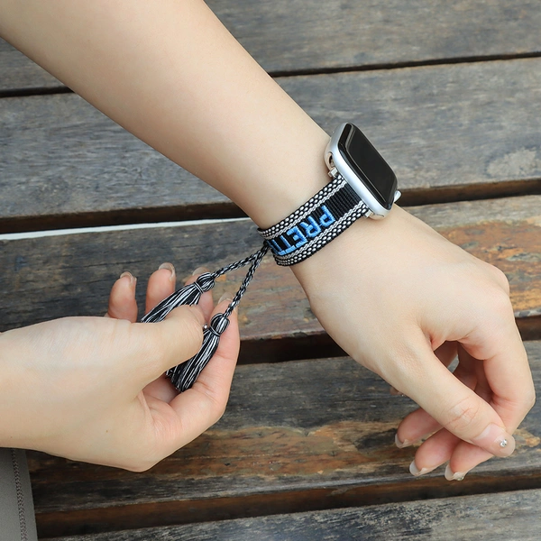 Embroidered Apple Watch Straps with Uplifting Lettering – A Thoughtful and Inspired Gift for Friends