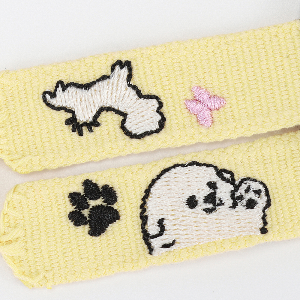 Pet Lovers Apple Watch Strap Woven Tassel Watch Band Series 6 7 8 9 with Adjustable Tassels and Embroidered Pets