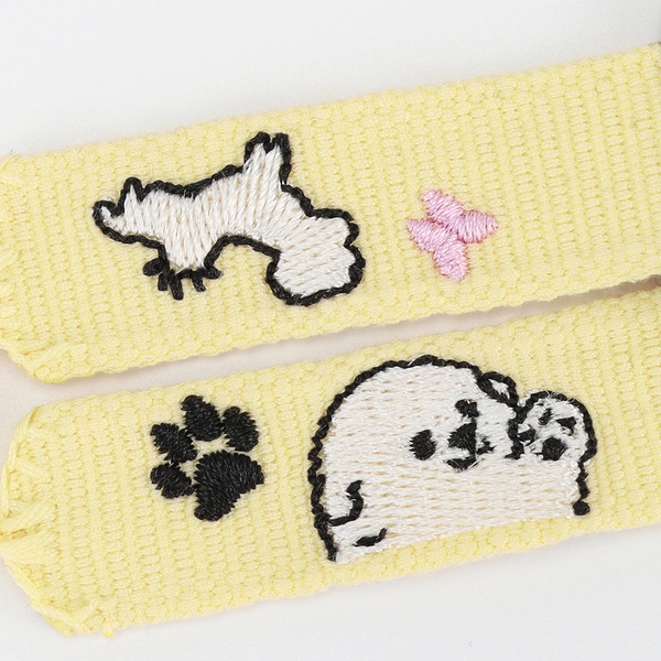 Pet Lovers Apple Watch Strap Woven Tassel Watch Band Series 6 7 8 9 with Adjustable Tassels and Embroidered Pets
