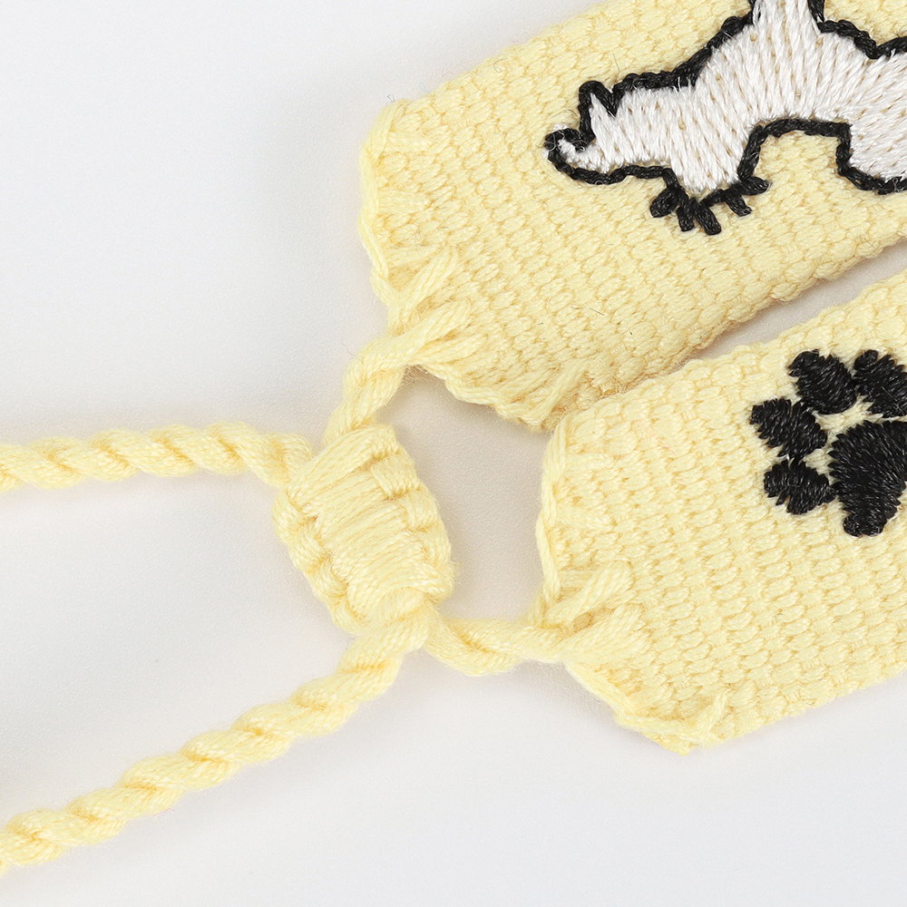 Pet Lovers Apple Watch Strap Woven Tassel Watch Band Series 6 7 8 9 with Adjustable Tassels and Embroidered Pets