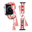 Apple Watch Strap XOXO | I LOVE YOU Adjustable Embroidery Woven Watch Band for 10 9 8 7 6 Iwatch Strap