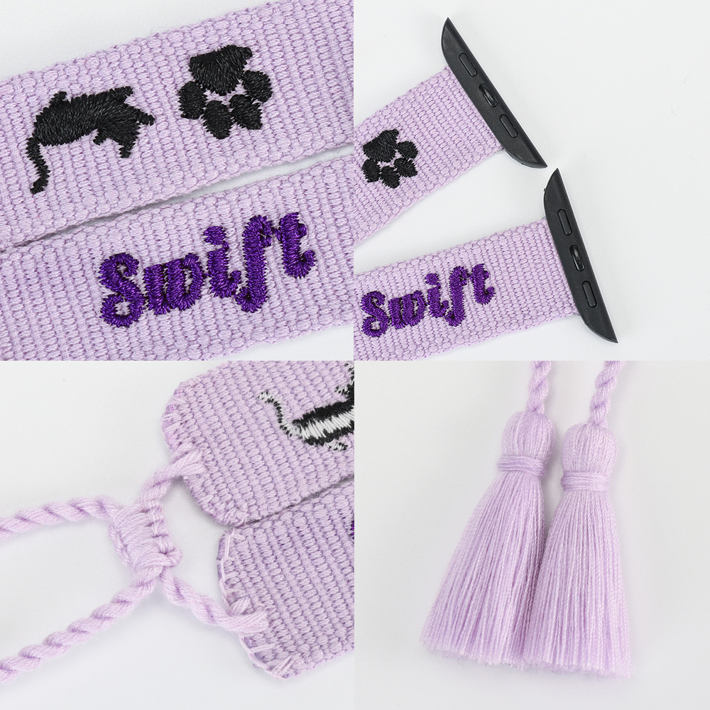 Swiftie | BFF Apple Watch Band Adjustable Breathable Embroidery Woven Watch Strap