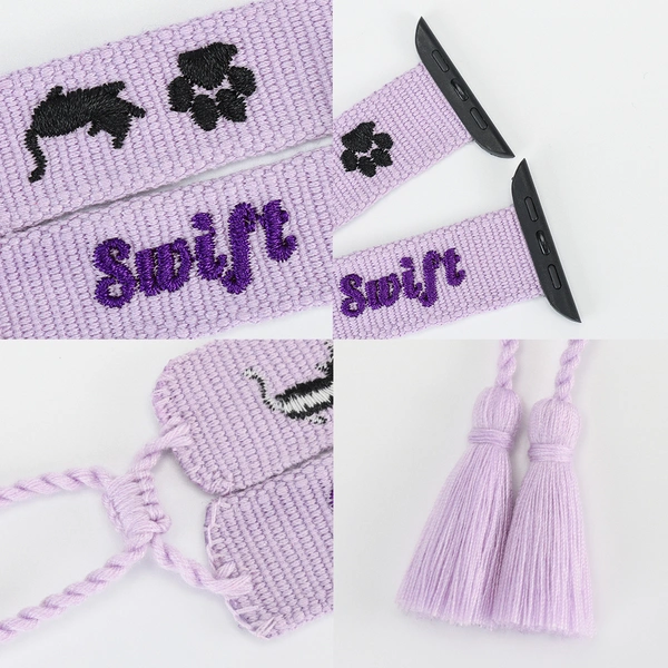 Swiftie | BFF Apple Watch Band Adjustable Breathable Embroidery Woven Watch Strap