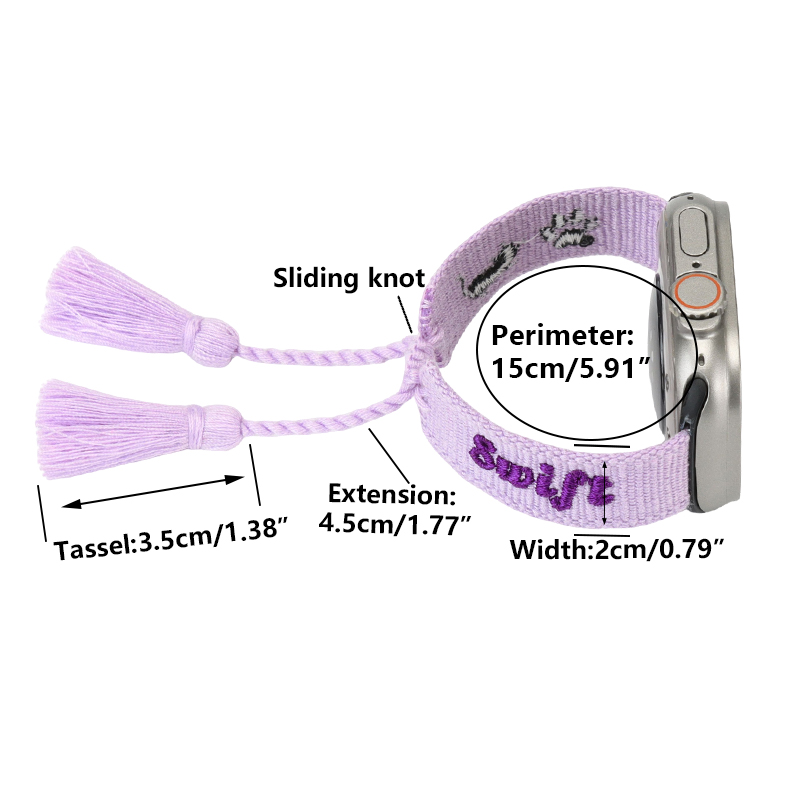 Swiftie | BFF Apple Watch Band Adjustable Breathable Embroidery Woven Watch Strap