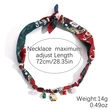 Scarf Pendant Necklace – Red Santa Bandana with Charms, 4 in 1 Bandana Necklace, Bracelet, Hat Band, Bag Charm