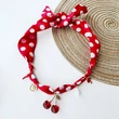 Collar con bandana de cerezas Y2K rosa y rojo, gargantilla con colgante ajustable