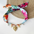 Collier bandana ras du cou avec cœur, breloques en perles, cadeau de bijoux pour elle, collier bandana à ruban réglable