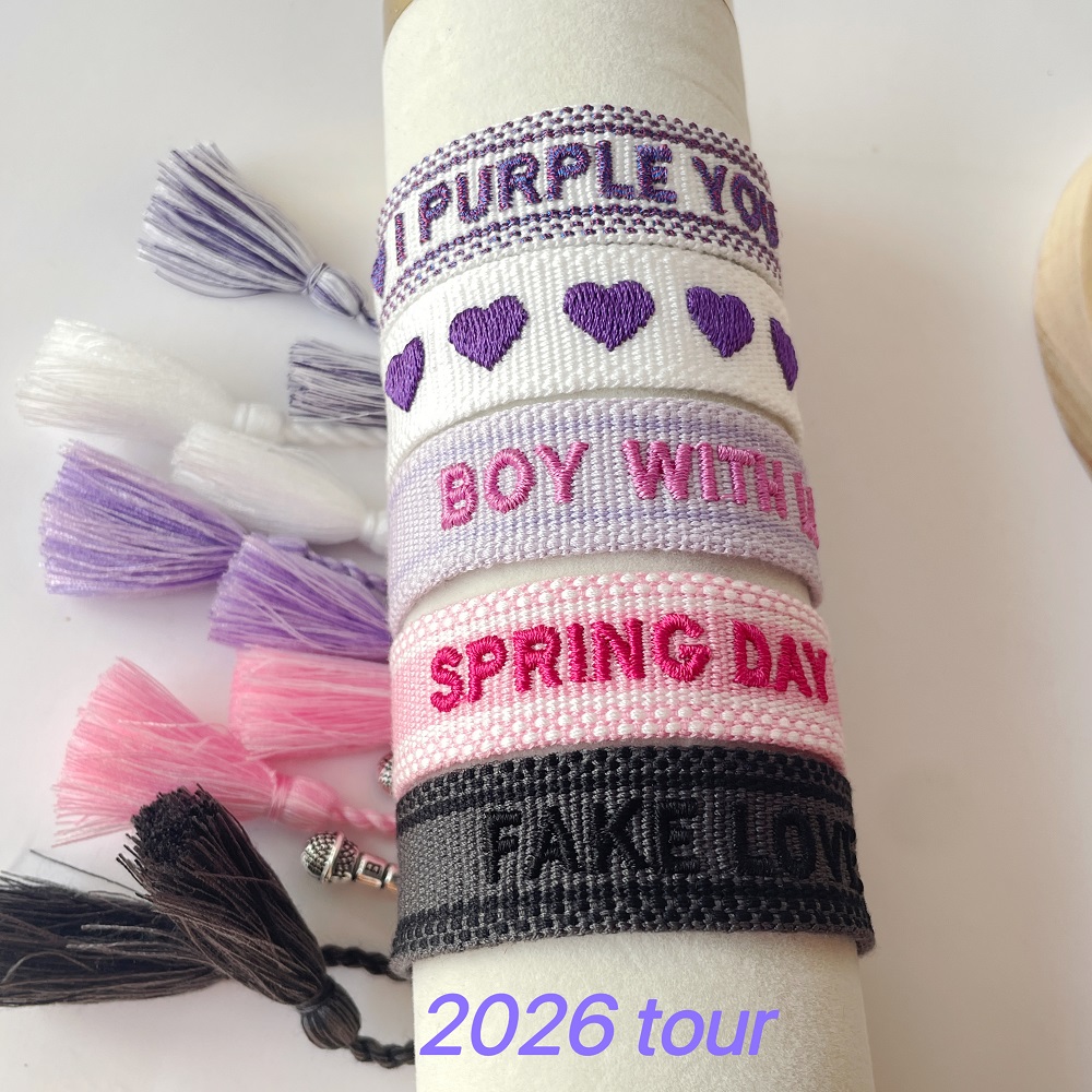 Fan-made BTS inspired Tassel bracelets, gift for ARMY, 2026 World Tour Concert Gift