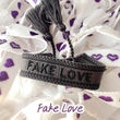 Fan-made BTS inspired Bracelets Saying FAKE LOVE | SPRING DAY | I PURPLE YOU | BOY WITH LUV