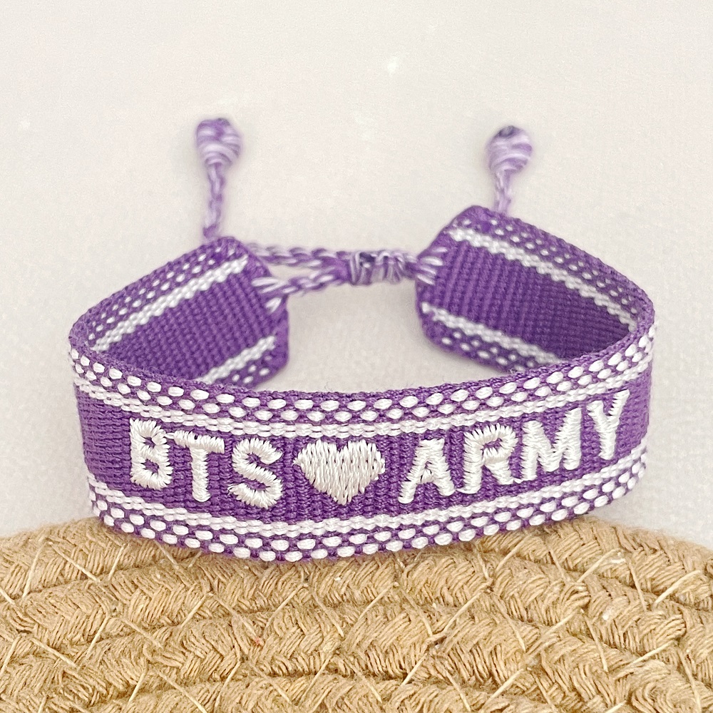 Fan-made BTS inspired Bracelets Saying BTS X ARMY