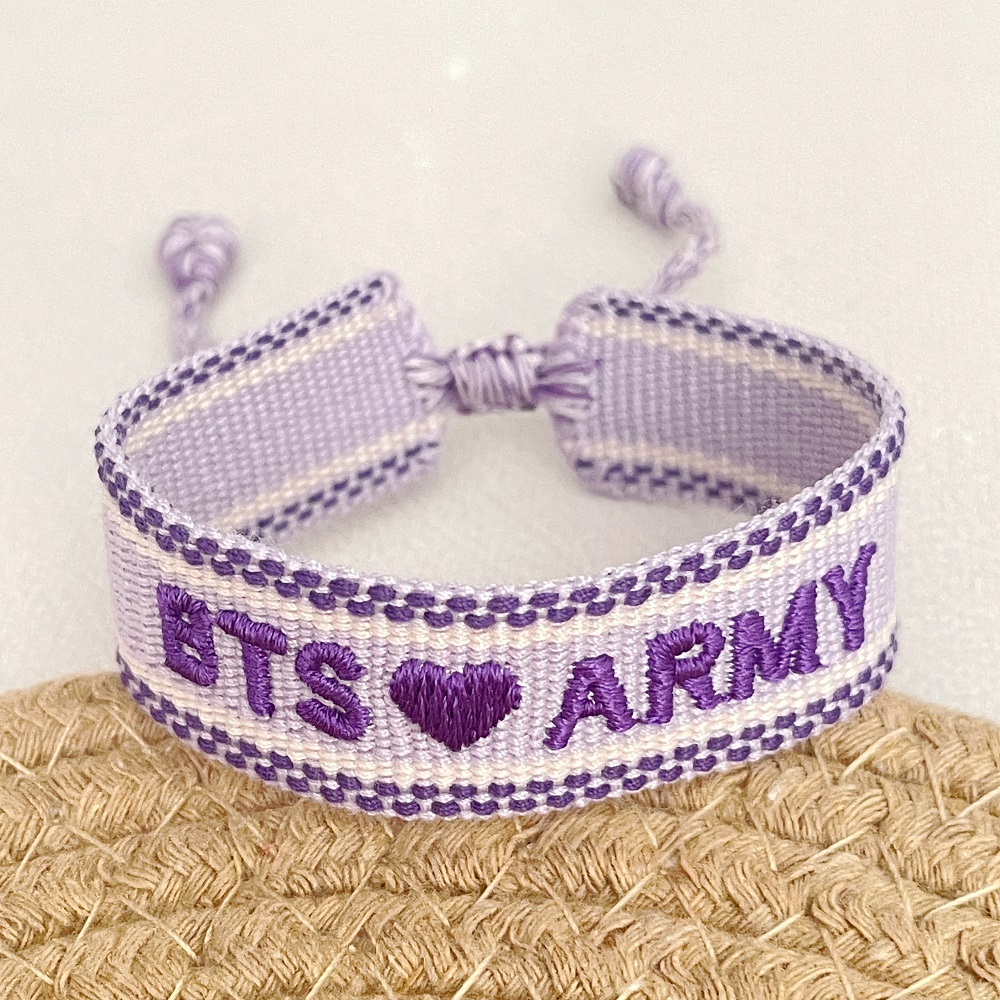 Fan-made BTS inspired Bracelets Saying BTS X ARMY