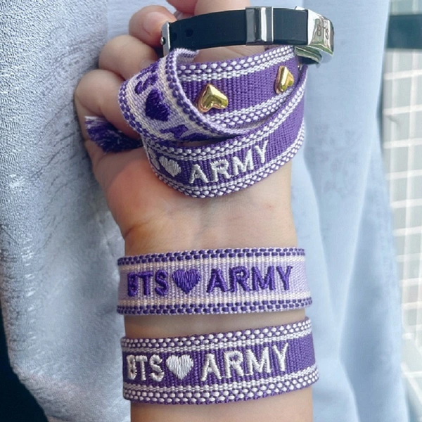 Fan-made BTS inspired Bracelets Saying BTS X ARMY